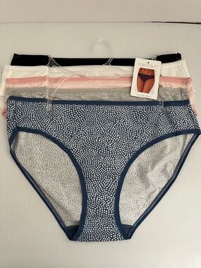 SaintEve Fine Cotton Blend 5pc Underwear Set/Invisible Bikini